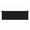 Ławka ogrodowa z czarną poduszką, 150 cm, lite drewno tekowe