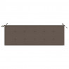 Ławka ogrodowa z poduszką taupe, 150 cm, lite drewno tekowe