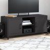Szafka RTV, czarna, 100,5x39x43,5 cm, stal