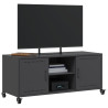 Szafka RTV, czarna, 100,5x39x43,5 cm, stal