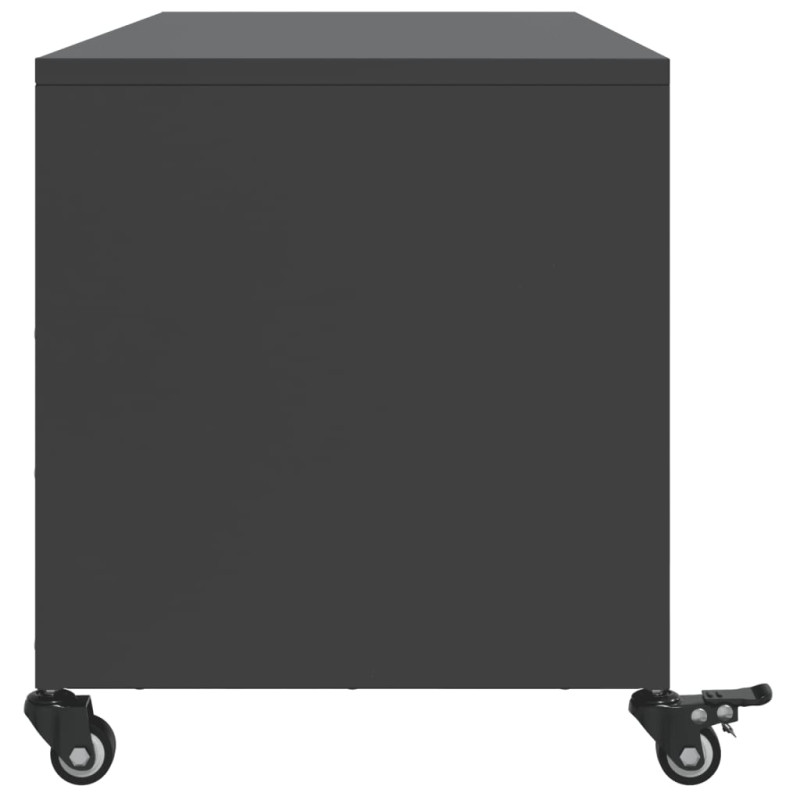 Szafka RTV, czarna, 100,5x39x43,5 cm, stal