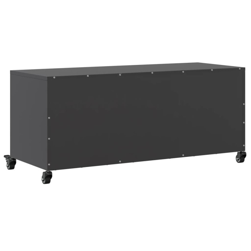 Szafka RTV, czarna, 100,5x39x43,5 cm, stal