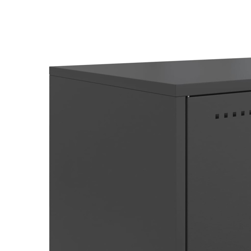 Szafka RTV, czarna, 100,5x39x43,5 cm, stal