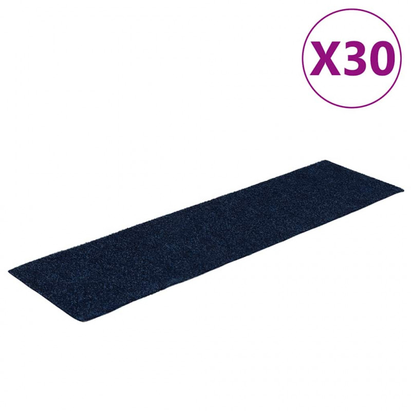 Maty na schody samoprzylepne 30 szt. 76x20 cm Granatowe prostokątne