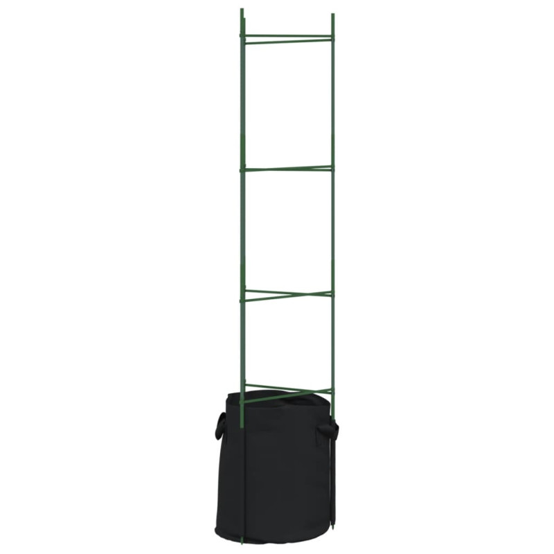 Podpórki do pomidorów z workami, 2 szt., 154 cm, stal i PP