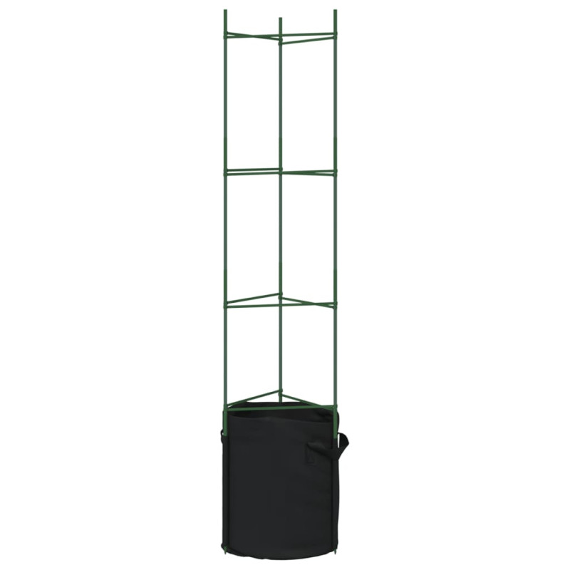Podpórki do pomidorów z workami, 2 szt., 154 cm, stal i PP