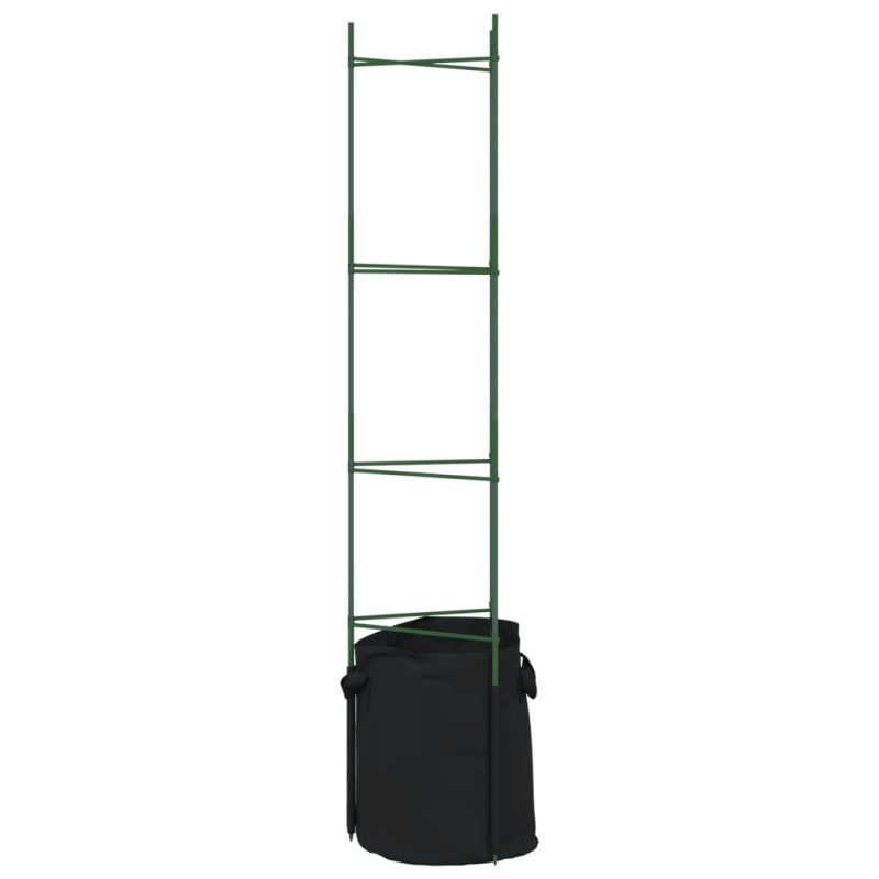 Podpórki do pomidorów z workami, 2 szt., 154 cm, stal i PP