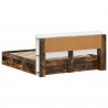 Rama łóżka z przechowywaniem Dąb wędzony 200 x 200 cm
