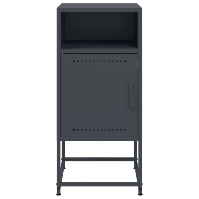 Szafka nocna, antracytowa, 36x39x78 cm, stal
