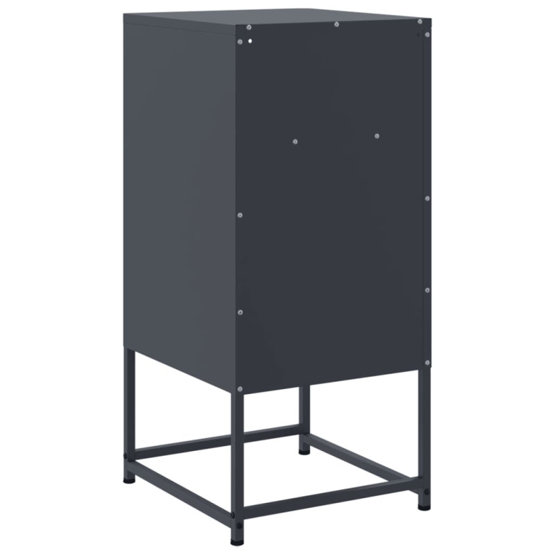Szafka nocna, antracytowa, 36x39x78 cm, stal