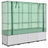 Podwyższona donica ze szklarnią, wygląd rattanu, 160x40x153 cm