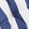 Poduszki na krzesła, 2 szt., niebiesko-białe paski, 40x40x7 cm