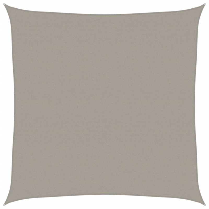Żagiel przeciwsłoneczny, 160 g/m², jasnoszary, 5x5 m, HDPE