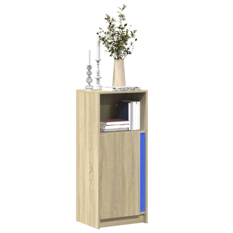 Szafka z LED, dąb sonoma, 42,5x34x100 cm