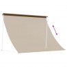 Markiza Beżowy 150 x 150 cm 180 g / m² Poliester z powłoką PU