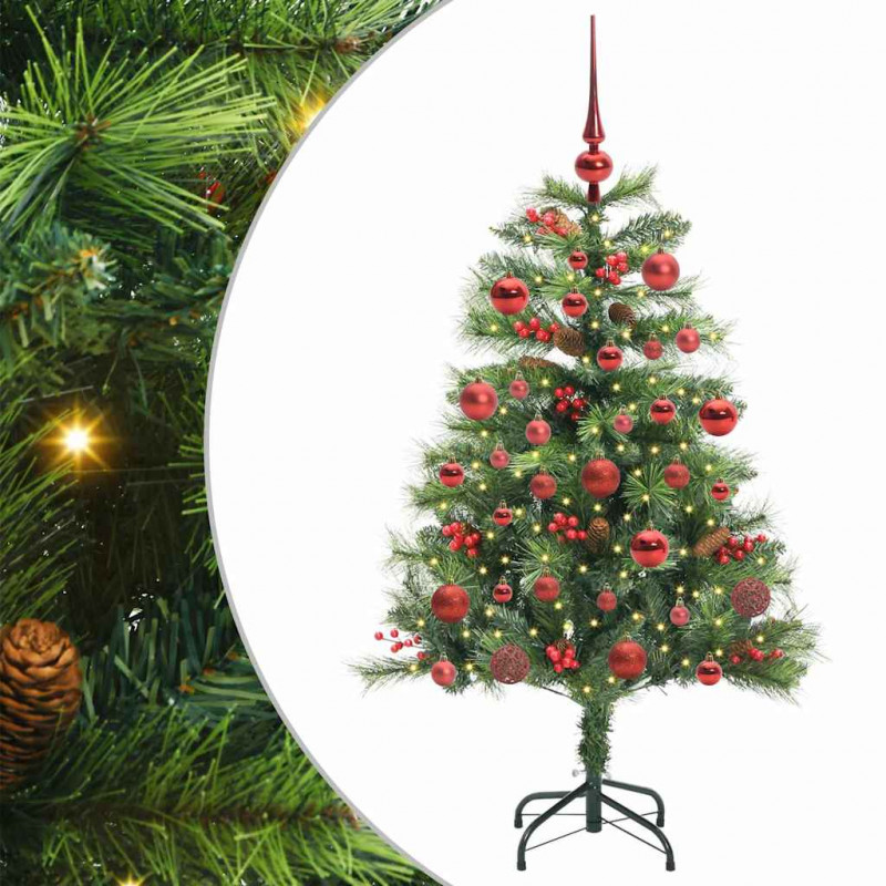 Sztuczna choinka Ze LED Lights Zielony 150 cm PVC i Metal
