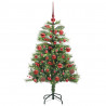Sztuczna choinka Ze LED Lights Zielony 150 cm PVC i Metal