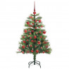 Sztuczna choinka Ze LED Lights Zielony 150 cm PVC i Metal