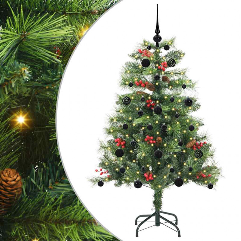 Sztuczna choinka Ze LED Lights Zielony 150 cm PVC i Metal