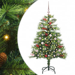Sztuczna choinka Ze LED Lights Zielony 150 cm PVC i Metal