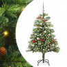 Sztuczna choinka Ze LED Lights Zielony 150 cm PVC i Metal