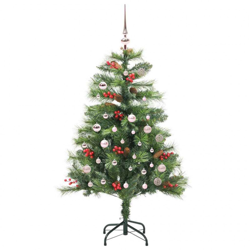 Sztuczna choinka Ze LED Lights Zielony 150 cm PVC i Metal