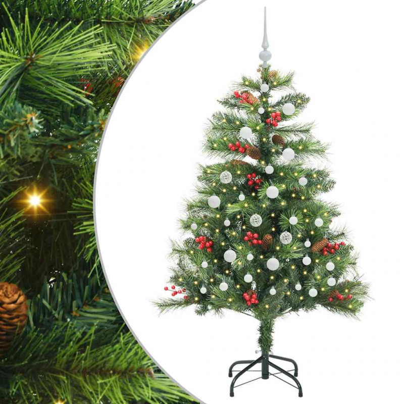 Sztuczna choinka Ze LED Lights Zielony 150 cm PVC i Metal