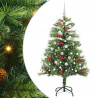 Sztuczna choinka Ze LED Lights Zielony 150 cm PVC i Metal