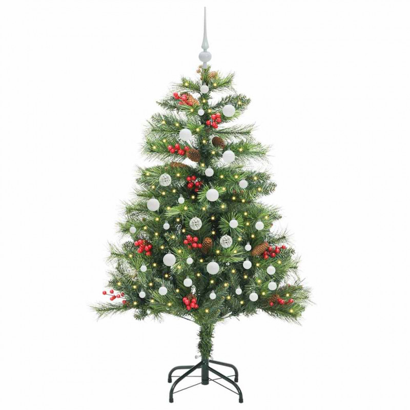 Sztuczna choinka Ze LED Lights Zielony 150 cm PVC i Metal