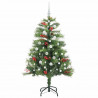 Sztuczna choinka Ze LED Lights Zielony 150 cm PVC i Metal