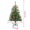 Sztuczna choinka Ze LED Lights Zielony 150 cm PVC i Metal