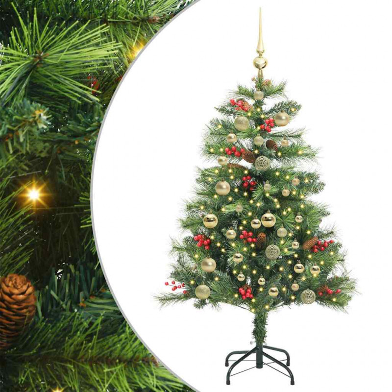 Sztuczna choinka Ze LED Lights Zielony 150 cm PVC i Metal