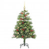 Sztuczna choinka Ze LED Lights Zielony 150 cm PVC i Metal