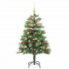 Sztuczna choinka Ze LED Lights Zielony 150 cm PVC i Metal