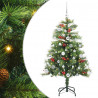 Sztuczna choinka Ze LED Lights Zielony 150 cm PVC i Metal