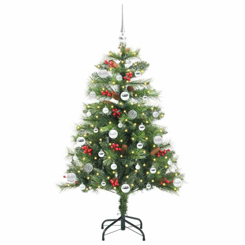 Sztuczna choinka Ze LED Lights Zielony 150 cm PVC i Metal