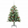 Sztuczna choinka Ze LED Lights Zielony 150 cm PVC i Metal