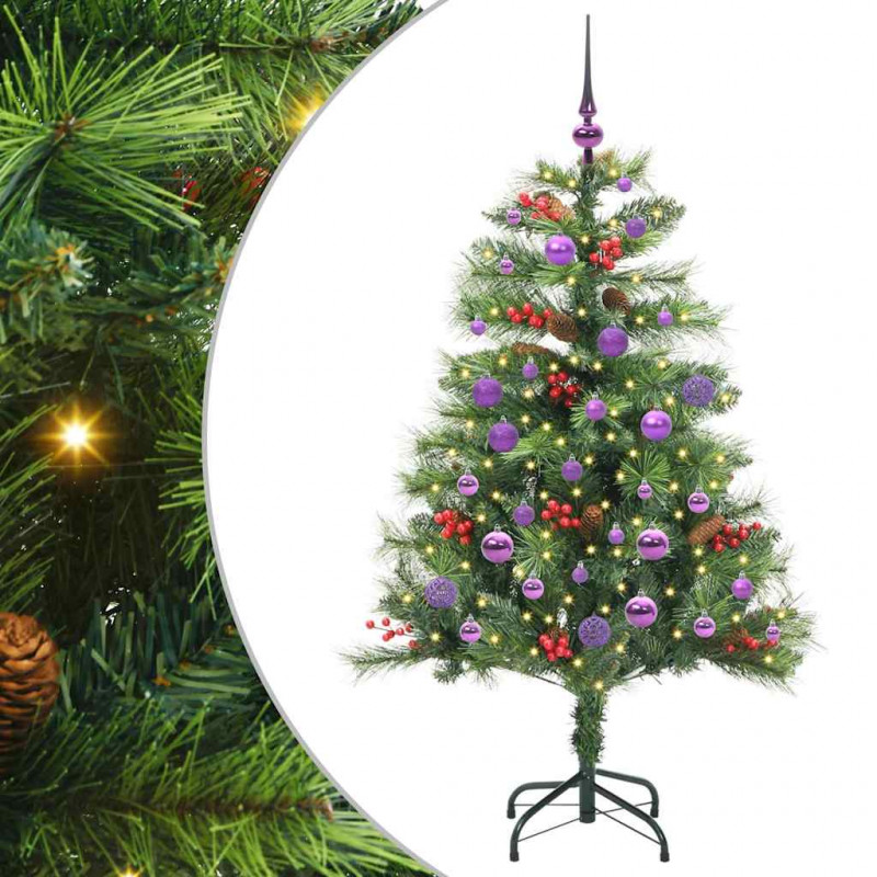 Sztuczna choinka Ze LED Lights Zielony 150 cm PVC i Metal
