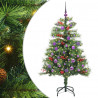 Sztuczna choinka Ze LED Lights Zielony 150 cm PVC i Metal