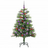 Sztuczna choinka Ze LED Lights Zielony 150 cm PVC i Metal