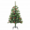 Sztuczna choinka Ze LED Lights Zielony 150 cm PVC i Metal