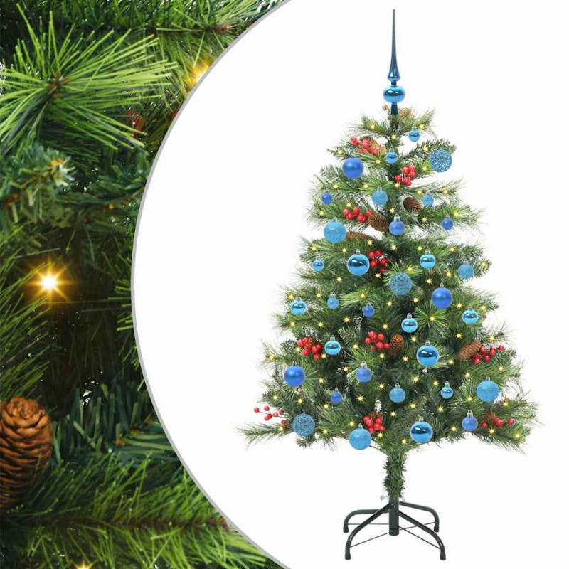 Sztuczna choinka Ze LED Lights Zielony 150 cm PVC i Metal