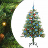 Sztuczna choinka Ze LED Lights Zielony 150 cm PVC i Metal