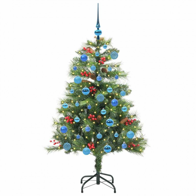 Sztuczna choinka Ze LED Lights Zielony 150 cm PVC i Metal