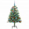 Sztuczna choinka Ze LED Lights Zielony 150 cm PVC i Metal