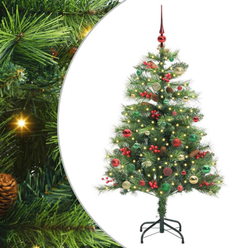 Sztuczna choinka Ze LED Lights Zielony 150 cm PVC i Metal