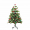 Sztuczna choinka Ze LED Lights Zielony 150 cm PVC i Metal