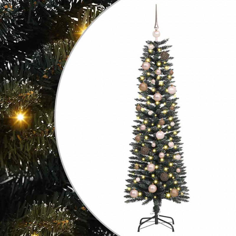 Sztuczna choinka z podstawą Zielony 150 cm PVC, plastik i stal