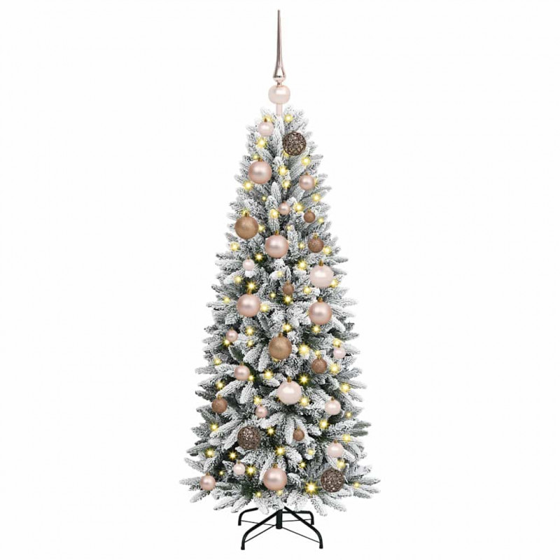 Sztuczna choinka Biały 120 cm PVC, Plastik, Stal i PE