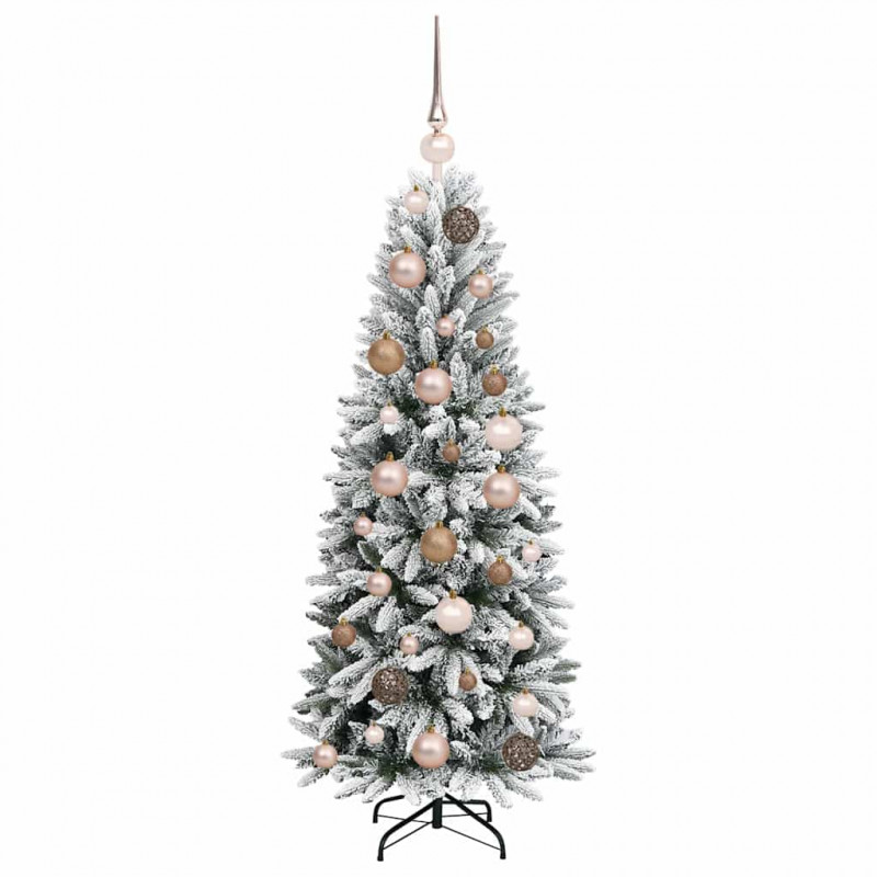Sztuczna choinka Biały 120 cm PVC, Plastik, Stal i PE